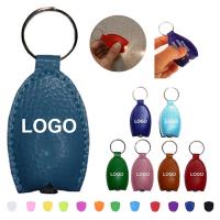 Pu Leather LED Light Keychain