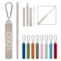 Reusable Fiber Straw Set With Case